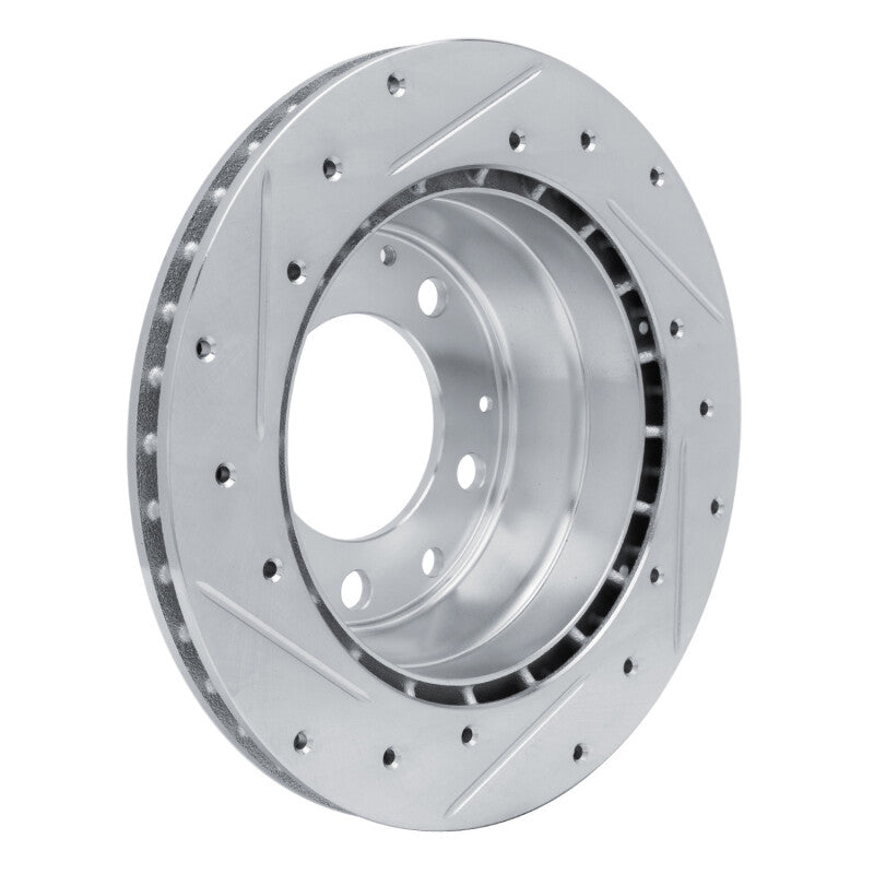 R1 Concepts R1 84-89 Porsche 911 Rear Right Drilled & Slotted Silver Brake Rotor
