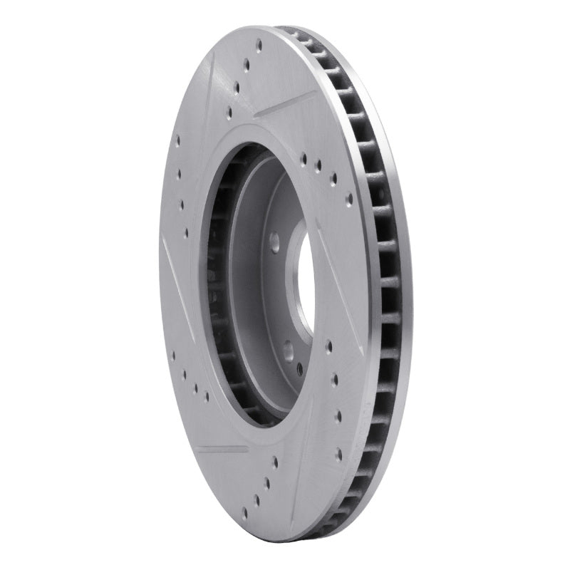 R1 Concepts R1 01-06 Hyundai Santa Fe Front Right Drilled & Slotted Silver Brake Rotor