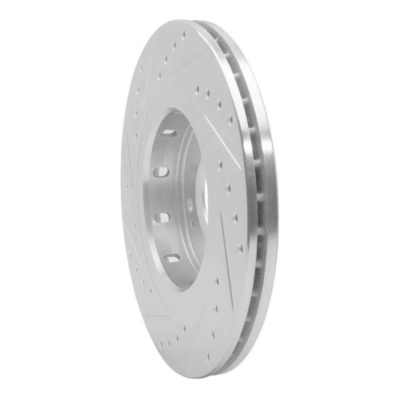 R1 Concepts R1 05-22 Mitsubishi Outlander PHEV Front Right Drilled & Slotted Silver Brake Rotor