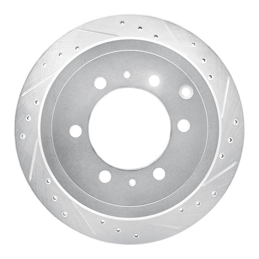 R1 Concepts R1 93-97 Lexus LX450 Rear Right Drilled & Slotted Silver Brake Rotor