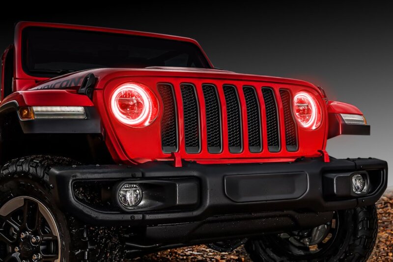 ORACLE Lighting Oracle Jeep Wrangler JL/JT LED Surface Mount Headlight Halo Kit - w/ Simple Controller
