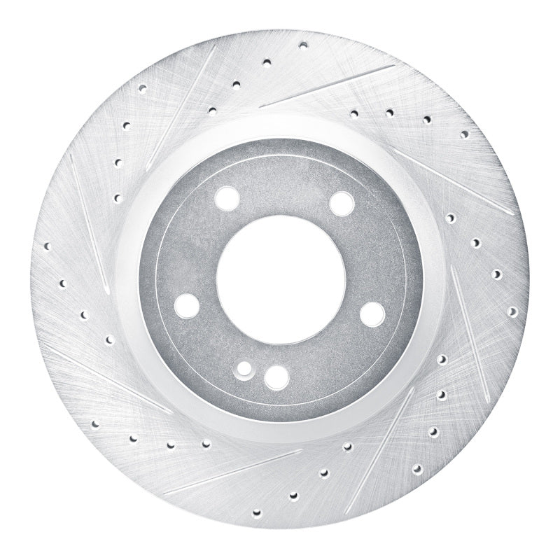 R1 Concepts R1 19-25 Mercedes-Benz G580 Rear Left Drilled & Slotted Silver Brake Rotor