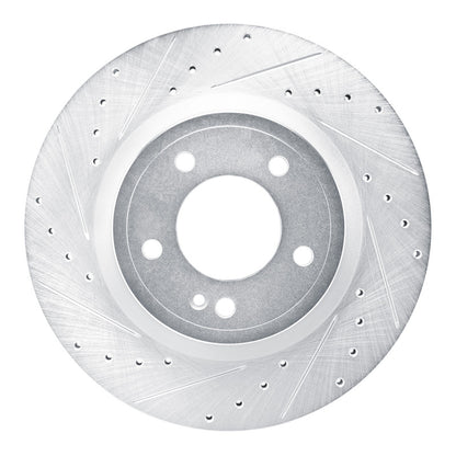 R1 Concepts R1 19-25 Mercedes-Benz G580 Rear Left Drilled & Slotted Silver Brake Rotor