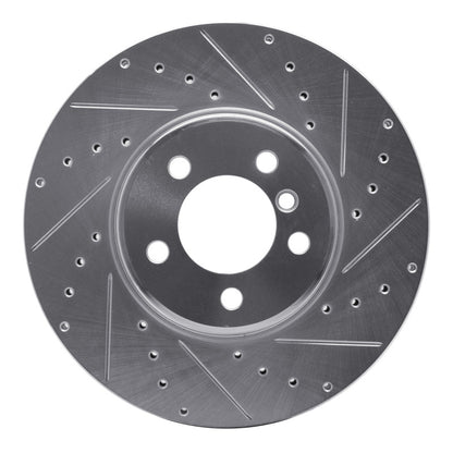 R1 Concepts R1 03-05 Land Rover Range Rover Front Right Drilled & Slotted Silver Brake Rotor