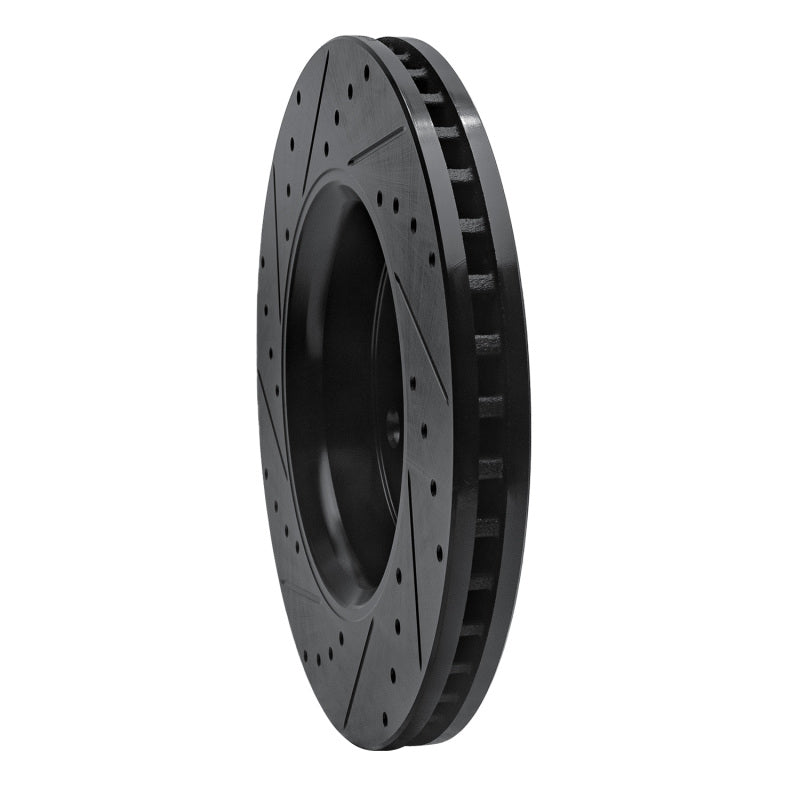 R1 Concepts R1 11-22 Dodge Durango Front Right Drilled & Slotted Black Brake Rotor