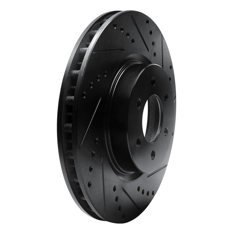 R1 Concepts R1 92-02 Dodge Viper Front Right Drilled & Slotted Black Brake Rotor