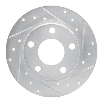 R1 Concepts R1 99-02 Audi A6 Quattro Rear Right Drilled & Slotted Silver Brake Rotor