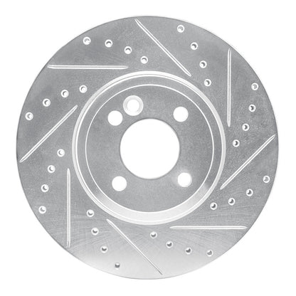 R1 Concepts R1 02-06 Mini Cooper (Excl Clubman) Front Right Drilled & Slotted Silver Brake Rotor