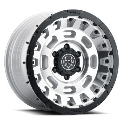 ICON Hammer Pro 17x8.5 / 6x5.5 / 0mm / 4.75in BS - Silver Machined