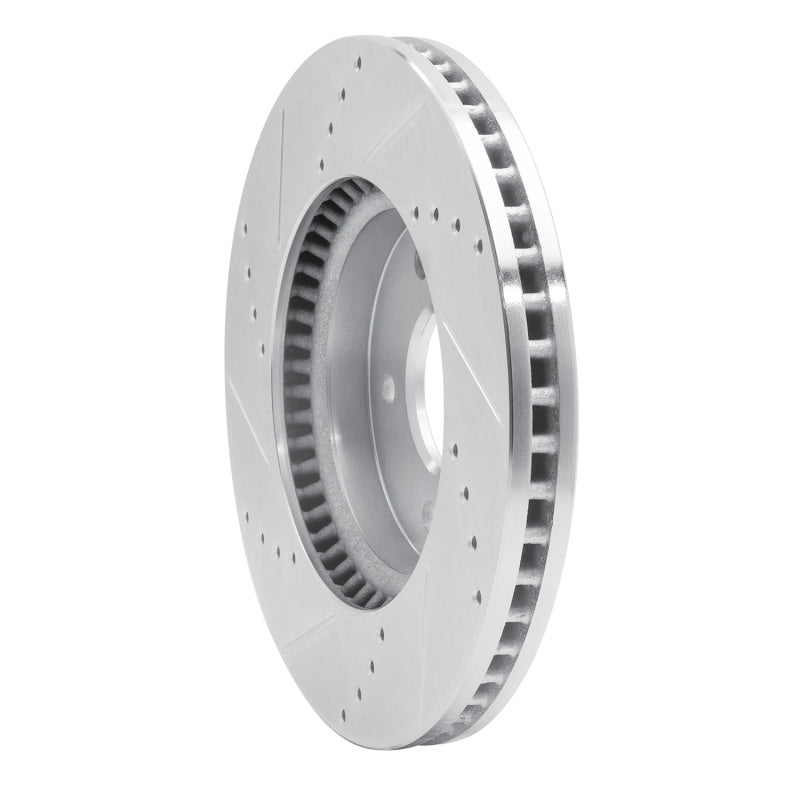 R1 Concepts R1 07-15 Chevrolet Equinox Front Right Drilled & Slotted Silver Brake Rotor