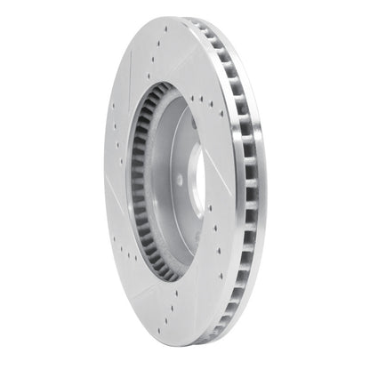 R1 Concepts R1 07-15 Chevrolet Equinox Front Right Drilled & Slotted Silver Brake Rotor
