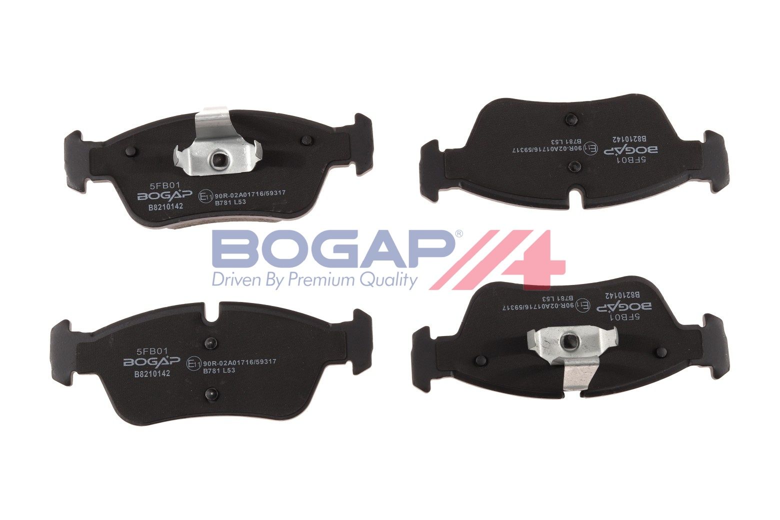BOGAP B8210142 Brake Pad Set, Disc Brake