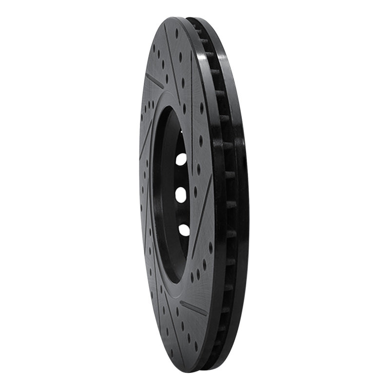R1 Concepts R1 97-06 Audi A6 (USA/Canada) Front Left Drilled & Slotted Black Brake Rotor