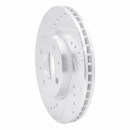 R1 Concepts R1 1972-1982 Toyota Cressida Front Left Drilled & Slotted Silver Brake Rotor