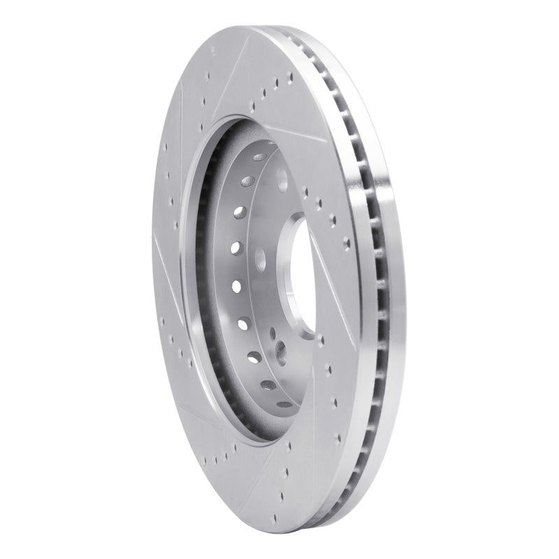 R1 Concepts R1 09-20 Chevrolet TAHOE Front Right Drilled & Slotted Silver Brake Rotor