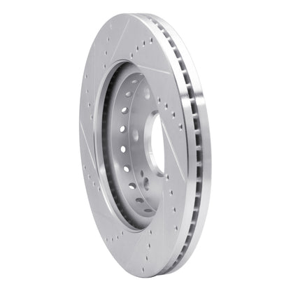 R1 Concepts R1 09-20 Chevrolet TAHOE Front Right Drilled & Slotted Silver Brake Rotor