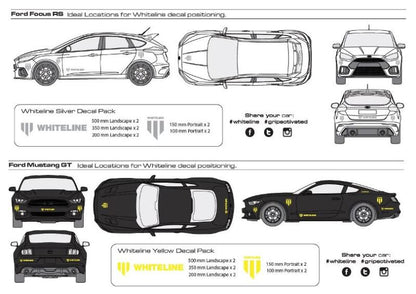 Whiteline Decal Kits 10 Pk Yellow