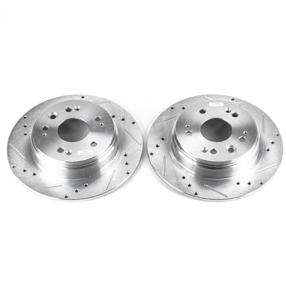 PowerStop Power Stop 02-04 Honda CR-V Rear Evolution Drilled & Slotted Rotors - Pair