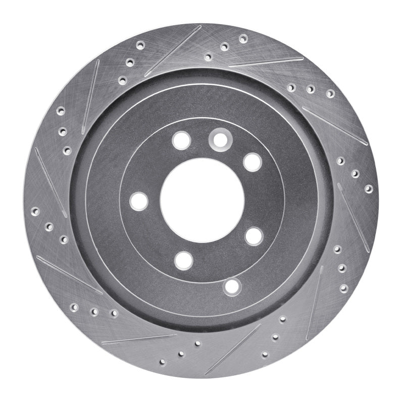 R1 Concepts R1 05-16 Land Rover Discovery (Latin America) Rear Left Drilled & Slotted Silver Brake Rotor
