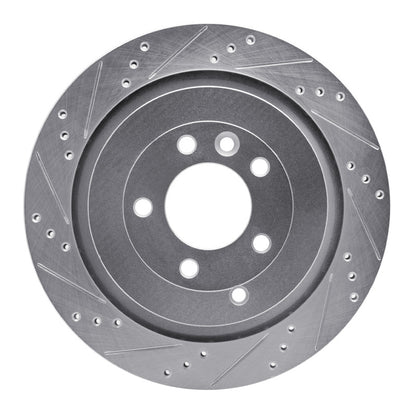 R1 Concepts R1 05-16 Land Rover Discovery (Latin America) Rear Left Drilled & Slotted Silver Brake Rotor