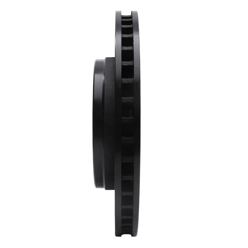 R1 Concepts R1 07-18 Jeep Wrangler Front Right Drilled & Slotted Black Brake Rotor