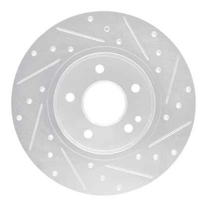 R1 Concepts R1 97-98 Mercedes-Benz C230 Front Left Drilled & Slotted Silver Brake Rotor