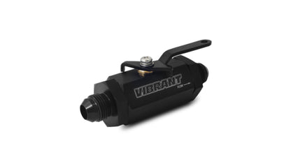 Vibrant -6AN to -6AN Male Shut Off Valve - Black