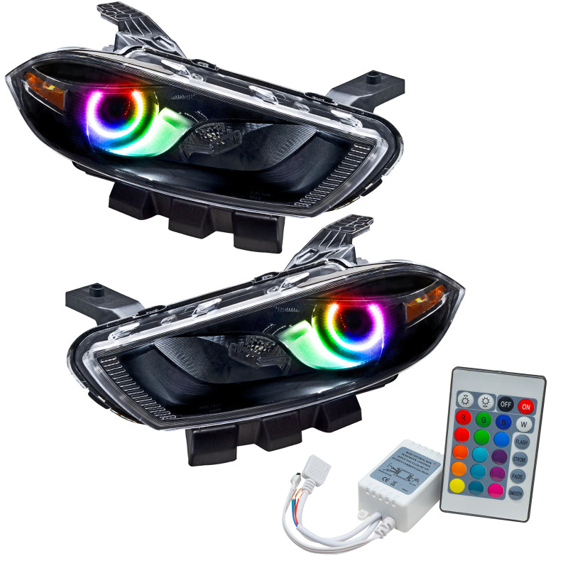 ORACLE Lighting Oracle 13-14 Dodge Dart (HID Style) SMD HL - Black - ColorSHIFT w/ Simple Controller