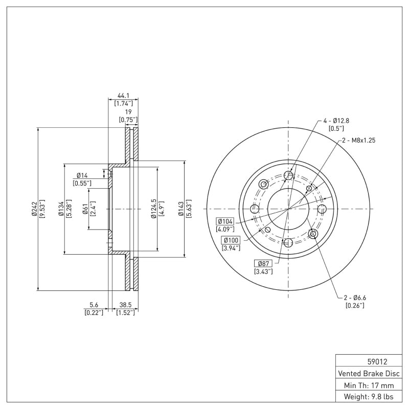 DFC 86-91 Acura INTEGRA Front Brake Rotor