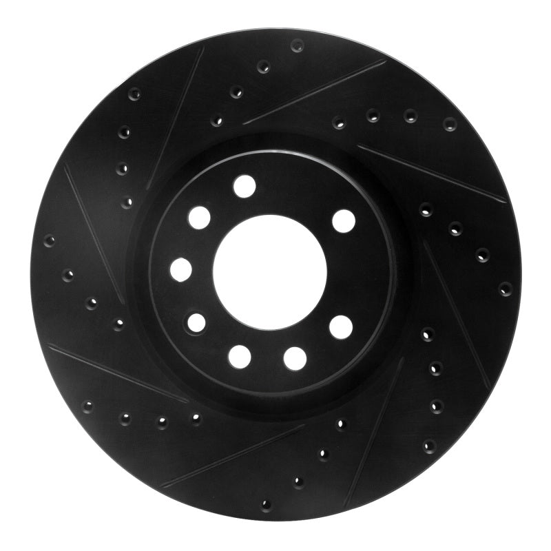 R1 Concepts R1 99-10 Chevrolet Zafira (Mexico) Front Left Drilled & Slotted Black Brake Rotor