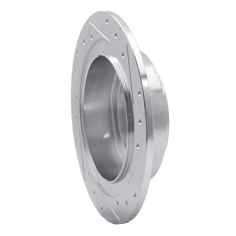R1 Concepts R1 00-06 Subaru Outback Rear Left Drilled & Slotted Silver Brake Rotor