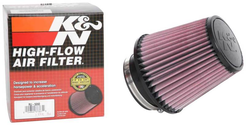 K&N Engineering K&N Universal Clamp-On Air Filter 4in FLG / 6-1/2in B / 4-1/2in T / 6in H
