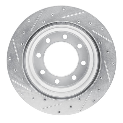 R1 Concepts R1 09-20 Chevrolet Express 4500 Rear Right Drilled & Slotted Silver Brake Rotor