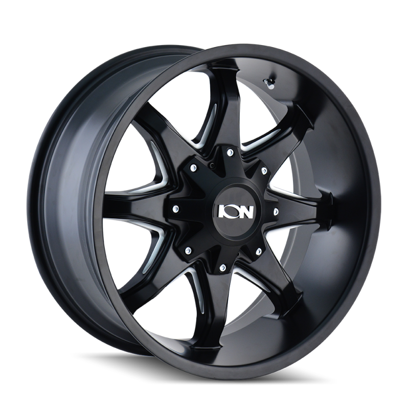 ION Wheels ION Type 181 17x9 / 5x114.3 BP / -12mm Offset / 87mm Hub Satin Black/Milled Spokes Wheel