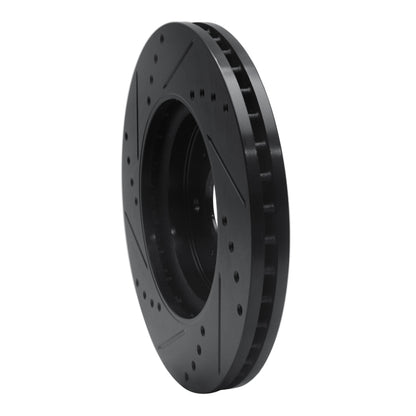R1 Concepts R1 07-16 Acura RDX Front Right Drilled & Slotted Black Brake Rotor