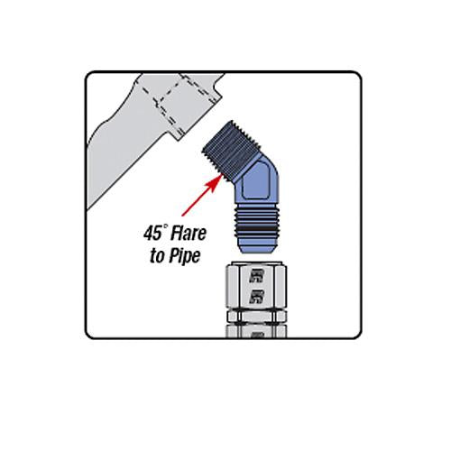 Russell Performance -6 AN 45 Degree Flare Bulkhead