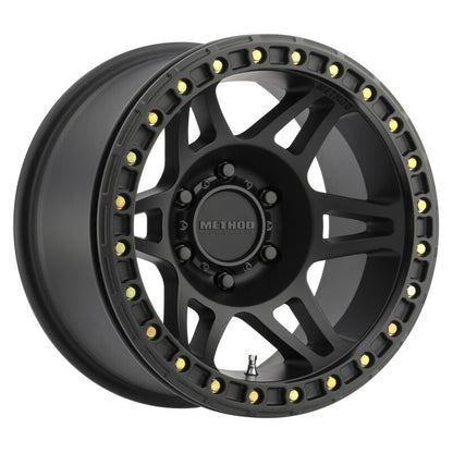 Method Wheels Method MR106 Beadlock 17x9 -44mm Offset 5x5 71.5mm CB Matte Black w/BH-H24125 Wheel