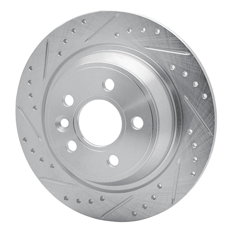 R1 Concepts R1 09-15 Ford Focus RS (Mexico) Rear Left Drilled & Slotted Silver Brake Rotor