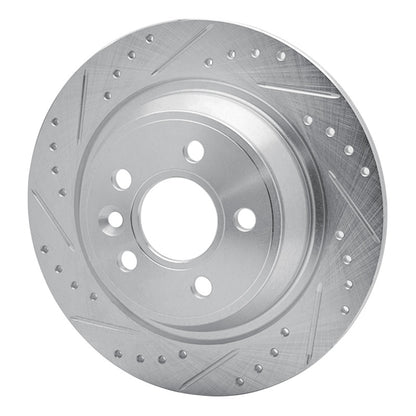 R1 Concepts R1 09-15 Ford Focus RS (Mexico) Rear Left Drilled & Slotted Silver Brake Rotor