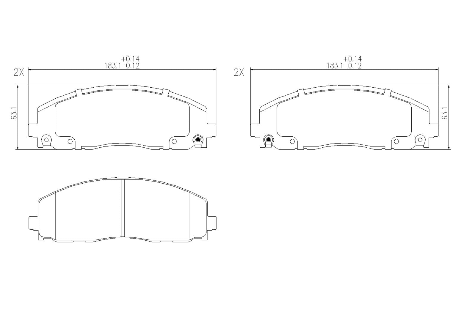 BOGAP A8210247 Brake Pad Set, Disc Brake