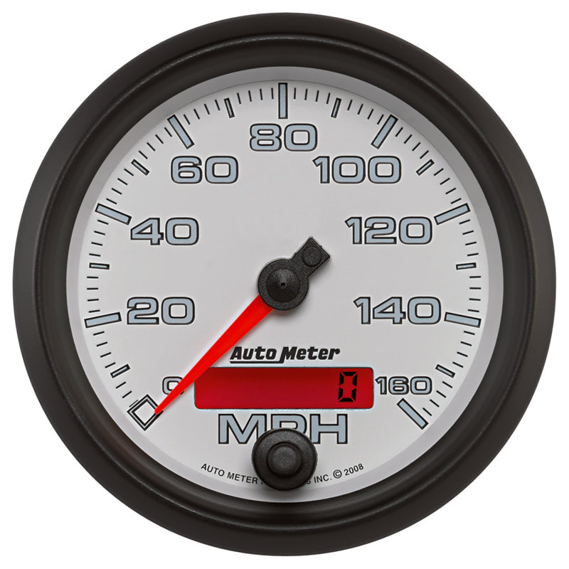 Autometer Pro-Cycle Gauge Speedometer 3 3/8in 160Mph Elec. Programmable White
