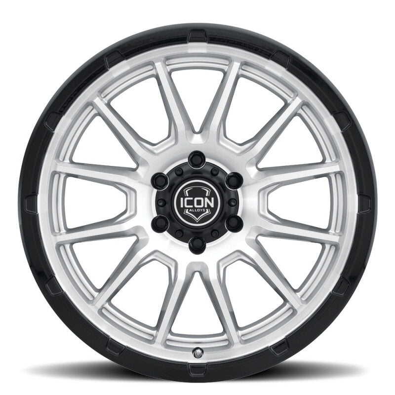 ICON Alloys Cajon 20x9 / 6x5.5 / 0mm / 5in BS Silver Machined Wheel w/ GB Lip