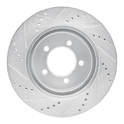 R1 Concepts R1 06-10 Ford Explorer Sport Trac Front Right Drilled & Slotted Silver Brake Rotor