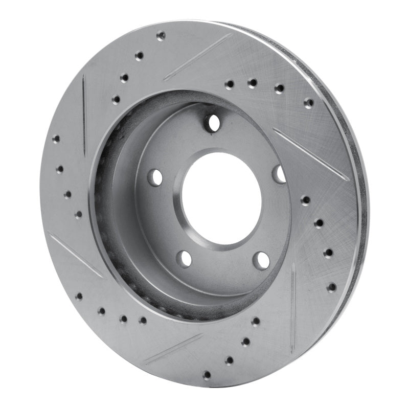 R1 Concepts R1 75-79 Ford Thunderbird Left Rear Drilled & Slotted Silver Brake Rotor