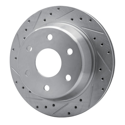 R1 Concepts R1 00-14 Cadillac Escalade Rear Left Drilled & Slotted Silver Brake Rotor