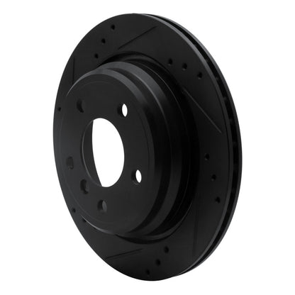 R1 Concepts R1 96-03 BMW 525I (USA/Canada) Rear Left Drilled & Slotted Black Brake Rotor