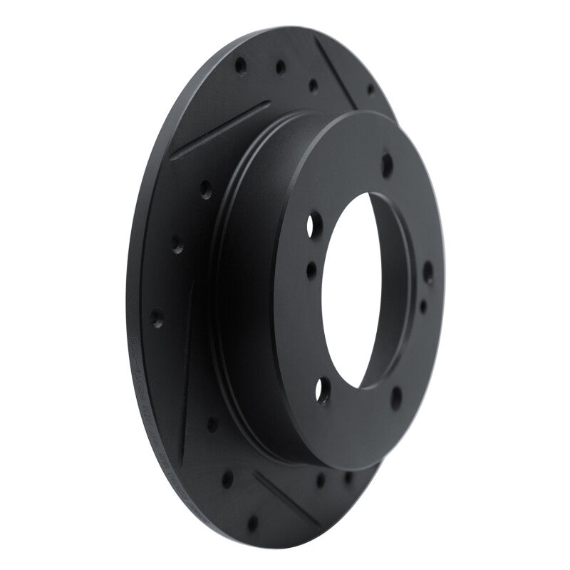R1 Concepts R1 83-98 Chevrolet Tracker Front Right Drilled & Slotted Black Brake Rotor