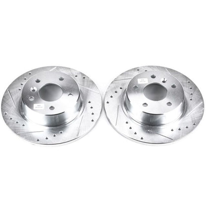 PowerStop Power Stop 99-04 Land Rover Discovery Rear Evolution Drilled & Slotted Rotors - Pair