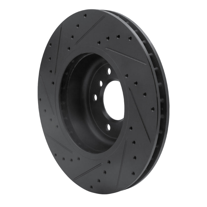 R1 Concepts R1 11-16 BMW Z4 Front Right Drilled & Slotted Black Brake Rotor