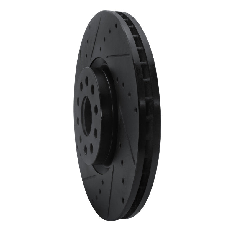 R1 Concepts R1 18-25 Volkswagen ATLAS Front Left Drilled & Slotted Black Brake Rotor